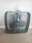 Dominion Box Fan Metal Turquoise Still Functioning