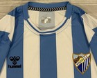 Hummel 2022 23 Malaga Cf Home Soccer Jersey La Liga Blue White Men   s Size Medium
