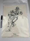 1981 Shell Oil Sketch Print Walter Payton Nfl Chicago Bears 13 75  X 10 75  Vg