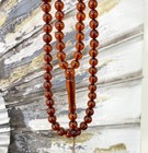 Amber Tasbih 99  Islamic Prayer Beads 99 3  Muslim Rosary Natural 8 Mm Cognac