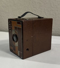 Vintage Kodak No  2 Beau Brownie Camera Art Deco Brown Tan 1930s