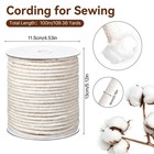 4mm  5 32   Piping Cord For Sewing  109 Yards Soft Cotton Welt Cord  Beige Br   
