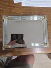Vintage Vanity Tray Dresser Mirror Perfume Tray Glass Rails 11  X 8 5 