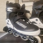 Papaison Rollerblades Inline Skates Kids men Size 5-7 5 Women 6-9 Black white
