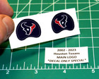 2001 - 2023 Houston Texans Football Gumball Helmets  diecut Decals Only  Bull