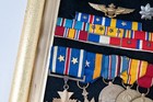 Wwii Framed Navy Medal Grouping Distinguished Flying Cross Air Medal Ribbon Bar