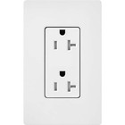 Claro 20-amp Tamper-resistant Duplex Receptacle  Snow  scrs-20-tr-sw 