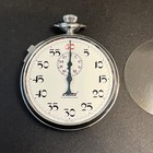 Vtg Aristo Swiss Made 30 Min Mechanical Stopwatch Working Silver Tone As Is