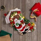Bucilla Santa Is Here With Lights Felt Stocking Embroidery Kit 18 Inches