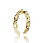 18k Gold Over Silver Braided Daisy Flower Toe Ring