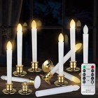 Flameless Taper Candles Battery Operated Flickering Led Window Candles W  Remote