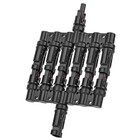 Solar Panel Connector 1 To 6 Way Y Branch In Pair Black