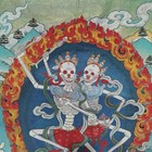 Shri Chitipati Thangka  Brocade 90cm 35 5in Wall Painting Tibetan Style Mural