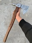 The Patriot Tomahawk - 5160 Steel Mel Giben Axe With Rosewood Shaft   Sheath