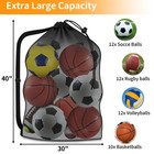 Extra Large Sports Ball Bag  Heavy Duty Breathable Mesh Storage Bag  40  X 30   