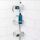 Zenna Hometension Pole Corner Rust Resistant Shower Caddy In Satin Chrome  3
