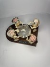 Vintage 1970s Googly Eyed Seashell Frogs Playing Poker  Cigars And Cola 