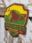Vintage Porcelain Sign Yosemite National Park Ranger Trail Cabin Camp Shield 12 