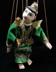 Hand Carved   Painted Burmese String Marionette Puppet  Tourist Item 20th-21st C