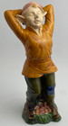 Vintage Large Majolica Pixie Fairy Earthenware Pottery Figure 15  1950s-60s