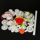 60pcs Small Gear Kit Plastic Gears Belt Pulley Single Spindle Gear    