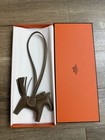 New Hermes Rodeo Pm Milo Leather Bag Charm  etoupe