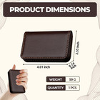 Business Card Holder  Slim Brown Pu Leather Card Case For Men   Women With Magne