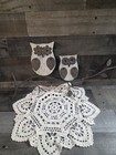 Vtg Owl Wall Hanging Wood And Metal   20  Long