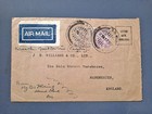 India 1930 An Burma Used Abroad Kgv 9a Air Mail Manchester Cover D8