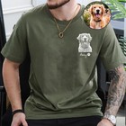 Personalized Pet Portrait Comfort Tee Dog Dad Custom Photo Gift