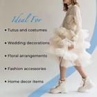 Matte Tulle Rolls 6 x200y Pack Of 6 Light Gold Decorative Spools For Crafts