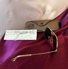 Vtg  Bausch Lomb Ray Ban Aviator Sunglasses L0205 Gold 58 14   Case   Paperwork