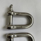 2 X 8mm Polished 304 Stainless Steel D Shackles  625kg W l l  New  Free Post 