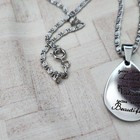 22  Silver Tone Chain Necklace Scripted Pendant You Are Loved N5