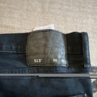 Levi 513 - Men s Black Denim Jeans Tapered Fit Cotton 5-pocket Zip Button