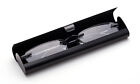 Classic Black Rimless Reading Glasses Readers Travel Slim Design With Case 