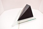 Honsel Post Modern Art Deco Memphis Style Lucite Wall Sconce Pyramid Light Vtg