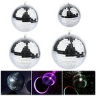 2-12inch Mirror Glass Disco Ball Hanging Dj Bands Party Bar Club Stage Lighting 