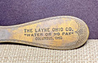 Vintage Brass Letter Opener Advertising The Layne Ohio Co  Water Or No Pay
