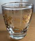 Vintage Shot Glass Clear With Gold Floral 1 Oz Measurement