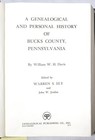 Oop Genealogical   Personal History Of Bucks County Pennsylvania Davis 1905 1975