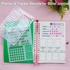 Journal Stencils  24pcs 7x5 Planner Stencils For Crafts Inches  White 