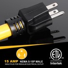 30 Amp To 110 Volt Rv Power Adapter Cord  15 Amp 20 12inch  Black And Yellow 