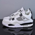 Nike Air Jordan 4  military Black  Men s Retro Basketball Shoes Mid Top