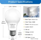 6 Pack A19 Led Light Bulb 9w Equivalent 60w E26 Base 800lm 5000k Daylight White
