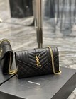 Saint Laurent Classic Black And Gold Chain Envelope