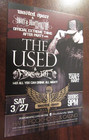 2010 The Used Escape The Fate Concert Flyer Card 6 x4  - Hard Rock Las Vegas