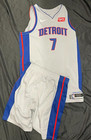 Detroit Pistons Thon Maker  7 Game Worn Jersey Size 52 6 Shorts 2018-19 Uniform