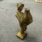 Antique Bronze Wax Seal  Figural Boy Sculpture     Desk Stamp     19th C  3 5   