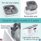 Hiccapop Ergoboost Toddler Booster Seat   Portable Non-slip Grey Chair